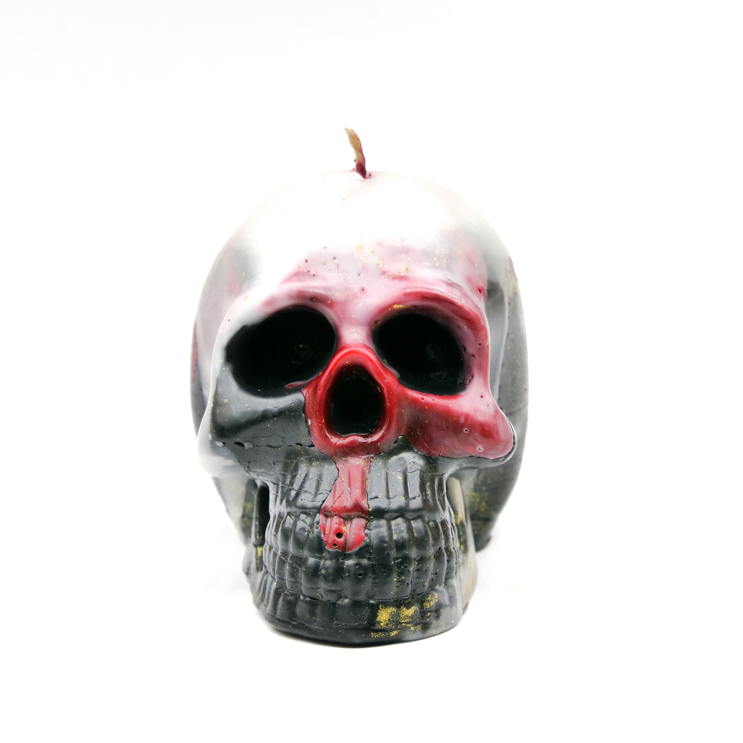 Bleeding Red Skull Candle